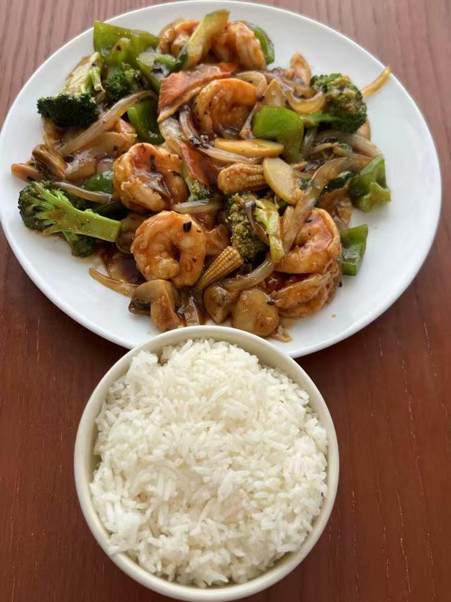 shrimp with black bean sauce at Mia Sushi Asian Bistro，a Asian Restaurant in Bear