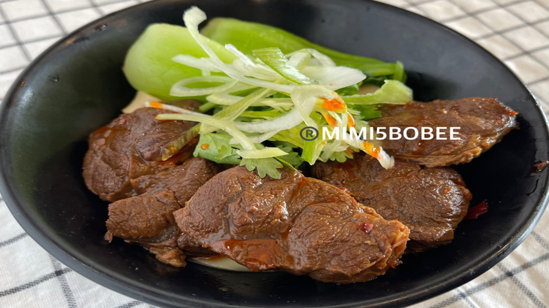 Beef Stew Dry Noodle(All Meat)Mild at MIMI 5 BOBEE, a Taiwanese restaurant in CA