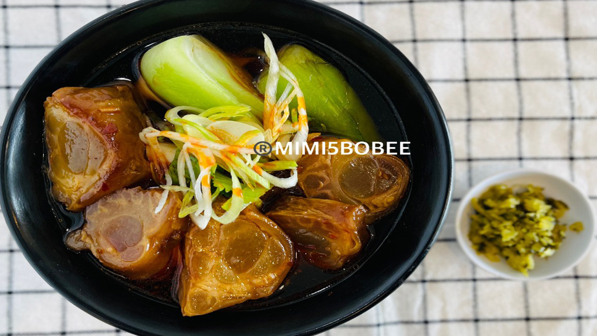 Beef Stew Soup Noodle(All Tendon)Mild at MIMI 5 BOBEE, a Taiwanese restaurant in CA