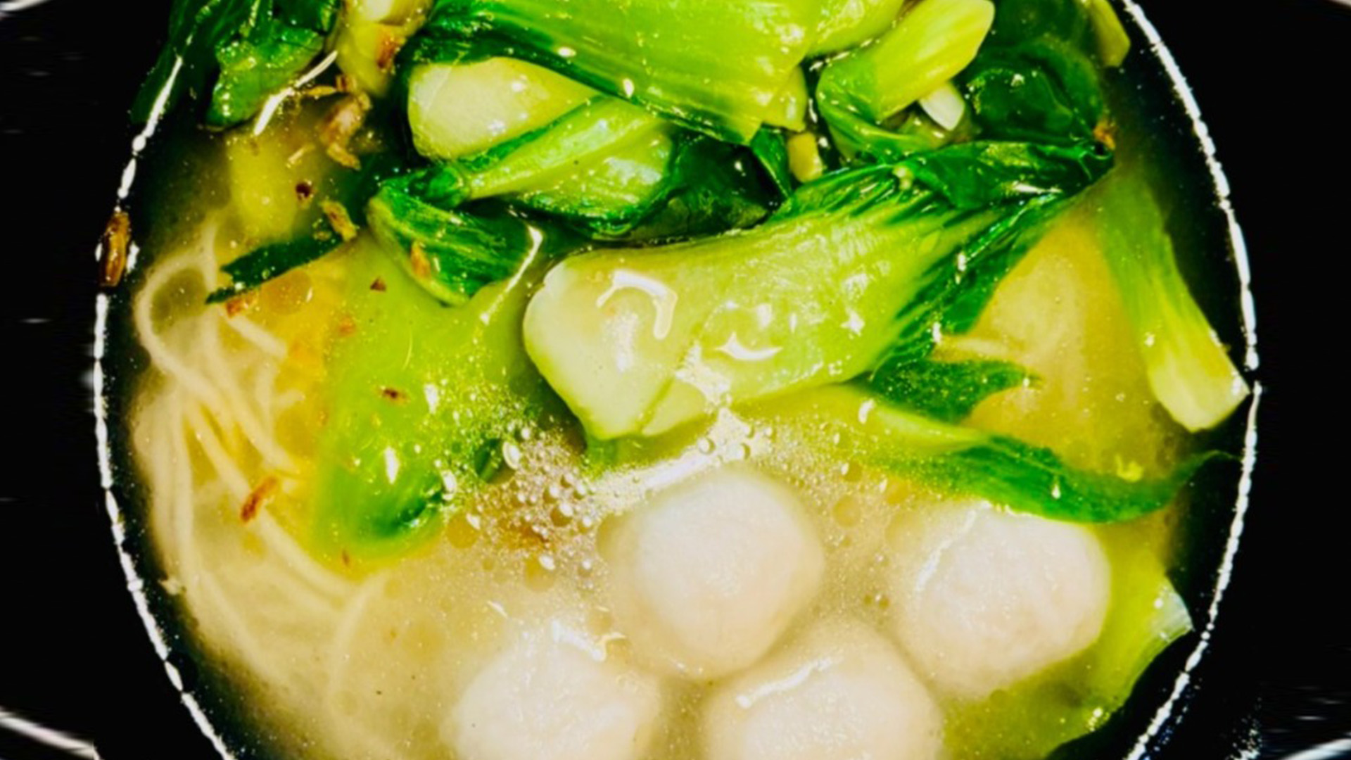 Fish Balls Soup Noodle at MIMI 5 BOBEE, a Taiwanese restaurant in CA