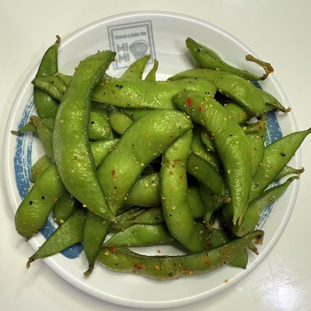 Edamame beans from Mimi Ramen & Boba Tea in Lee’s Summit