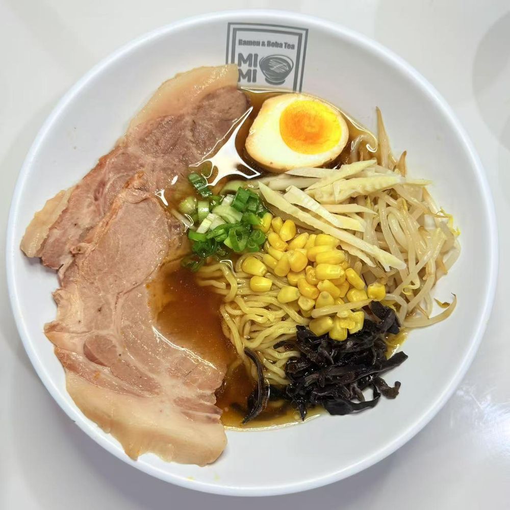 Noodles with toppings from Mimi Ramen & Boba Tea in Lee’s Summit
