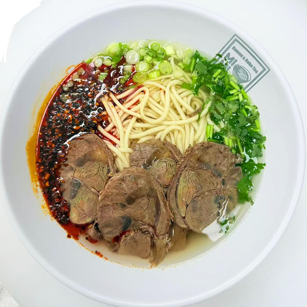 Beef bowl with rice and vegetables from Mimi Ramen & Boba Tea in Lee’s Summit