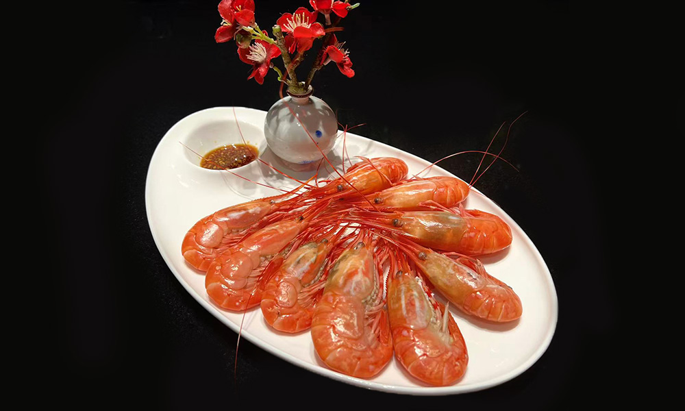Coral Shrimp at Min Du Sheng Yan 闽都盛宴，a Chinese Restaurant in Queens