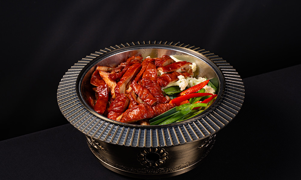 Dry Pot Pork Intestine at Min Du Sheng Yan 闽都盛宴，a Chinese Restaurant in Queens