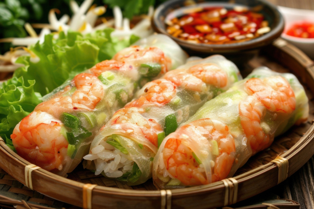 Vietnamese spring rolls at MiniMe Pots & Noodles，a Asian Restaurant in Rancho Cucamonga