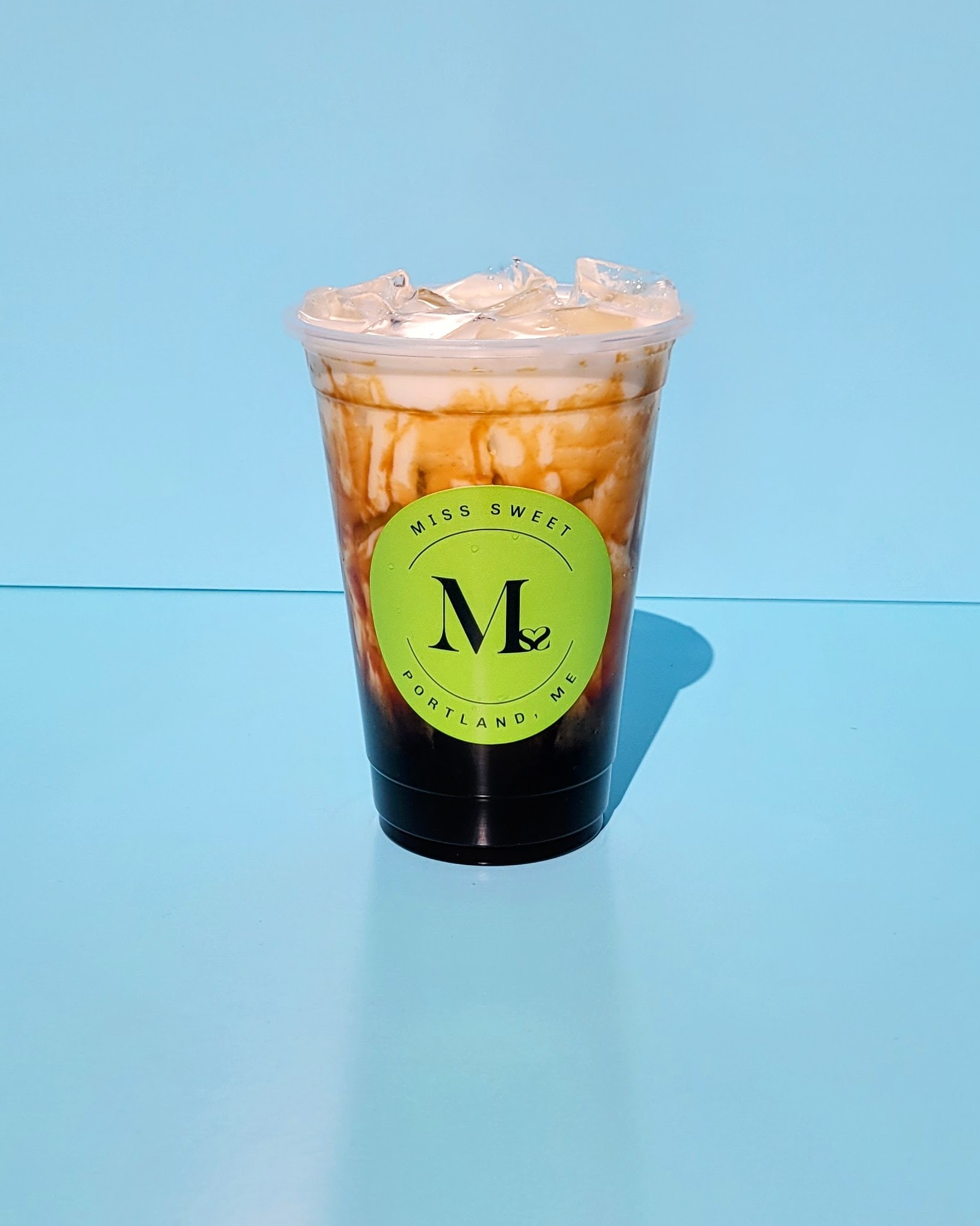Miss-Sweet-Bubble-Tea-Store-Brown-Sugar-Milk-Tea-Portland Brown sugar milk tea with brown sugar boba at Miss Sweet Bubble Tea Store in Portland
