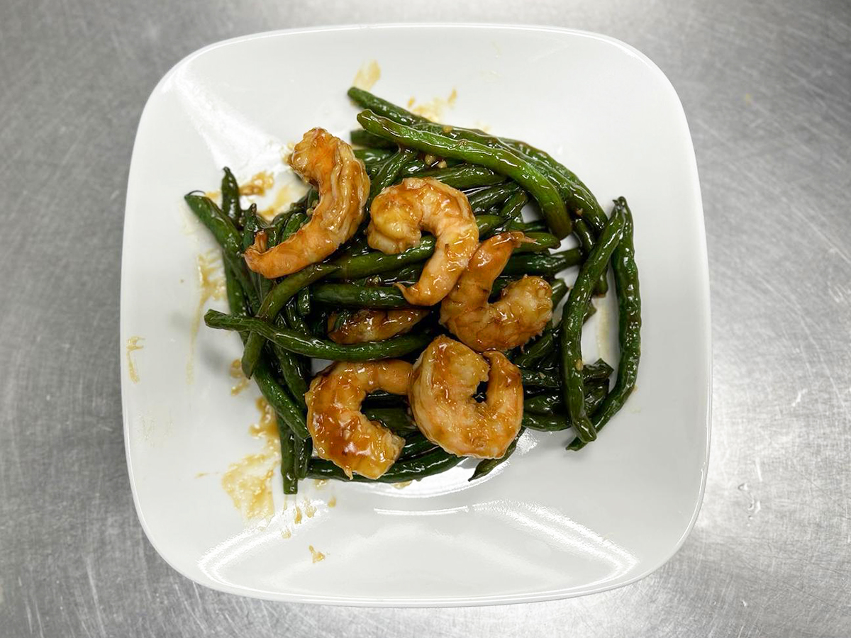 Shrimp with string beans at Mister Wok Chinese Kitchen, a Chinese Restaurant in Downingtown