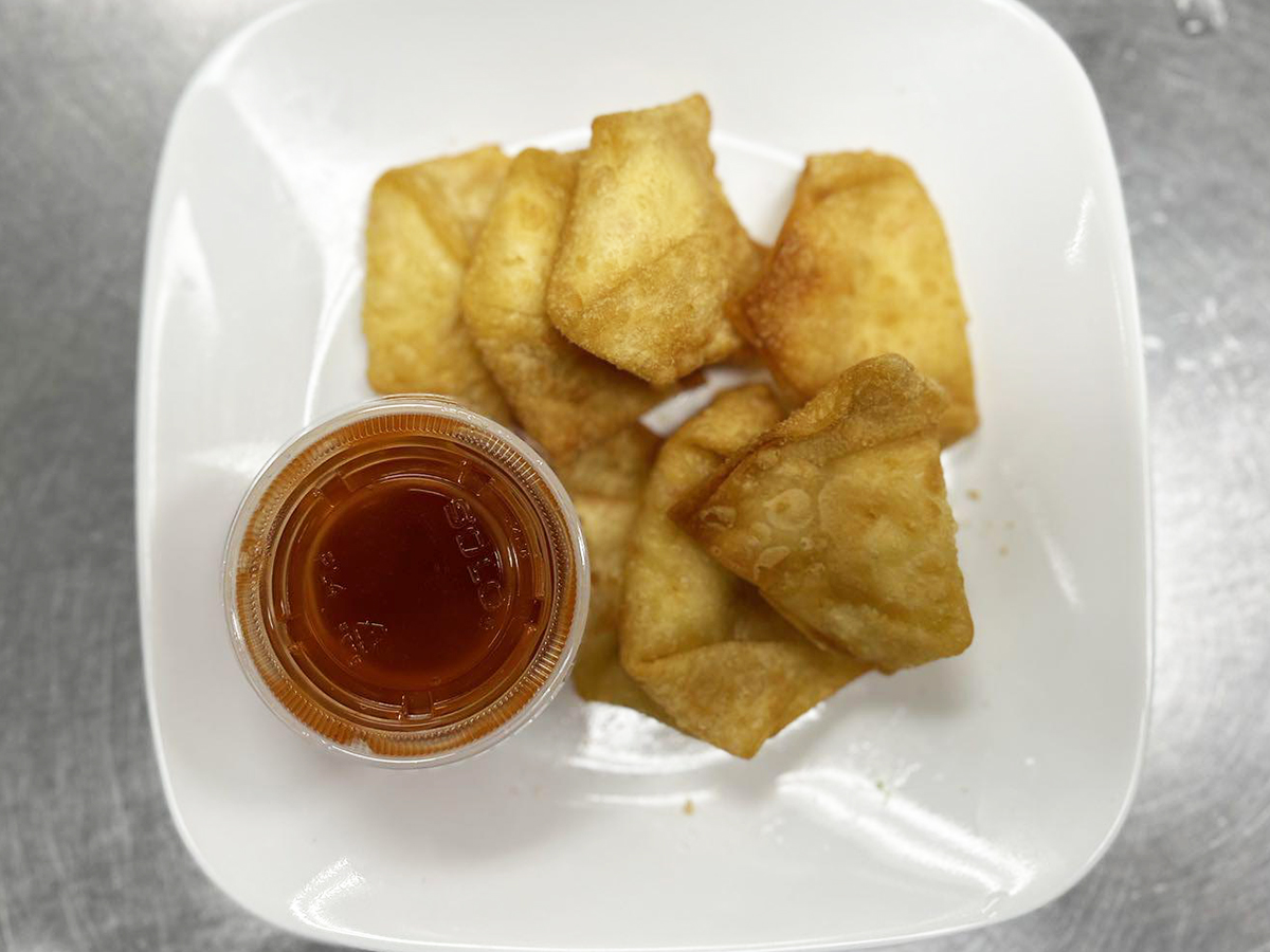 Crispy cheese wontons with dip at Mister Wok Chinese Kitchen, a Chinese Restaurant in Downingtown
