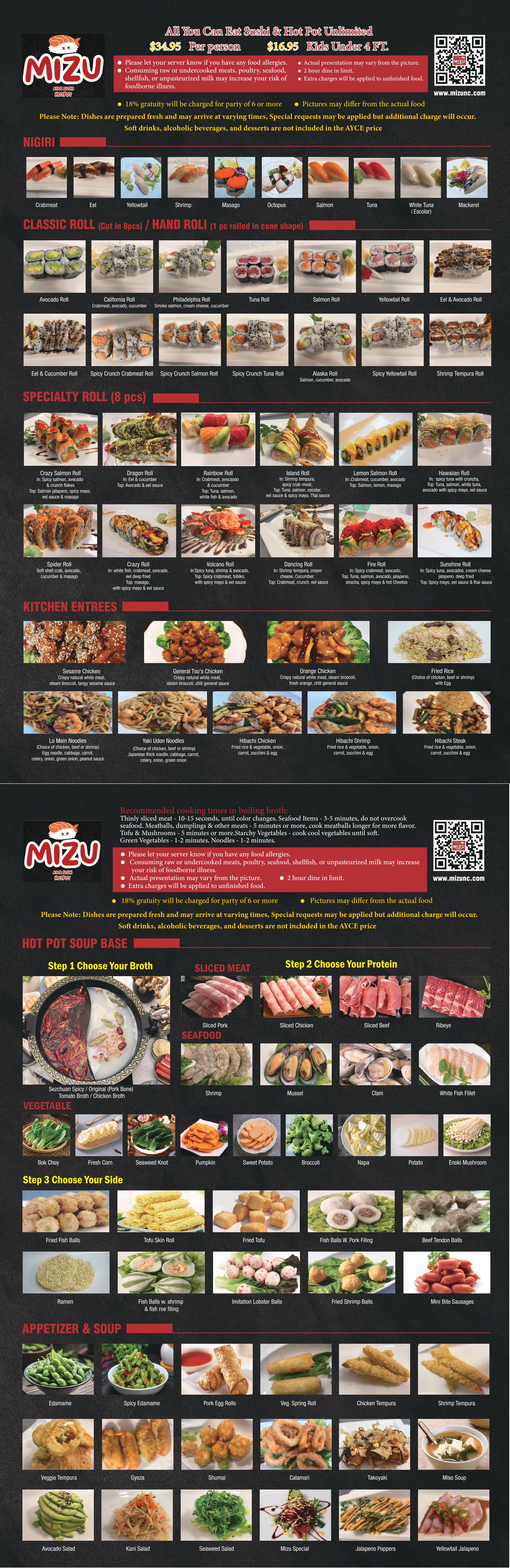 Restaurant menu 1, detailed description provided below