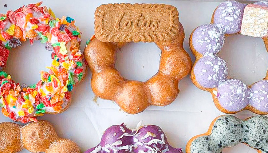 Donut topped with Lotus Biscoff cookie at Mochiatsu，a Donut Shop in Auburn