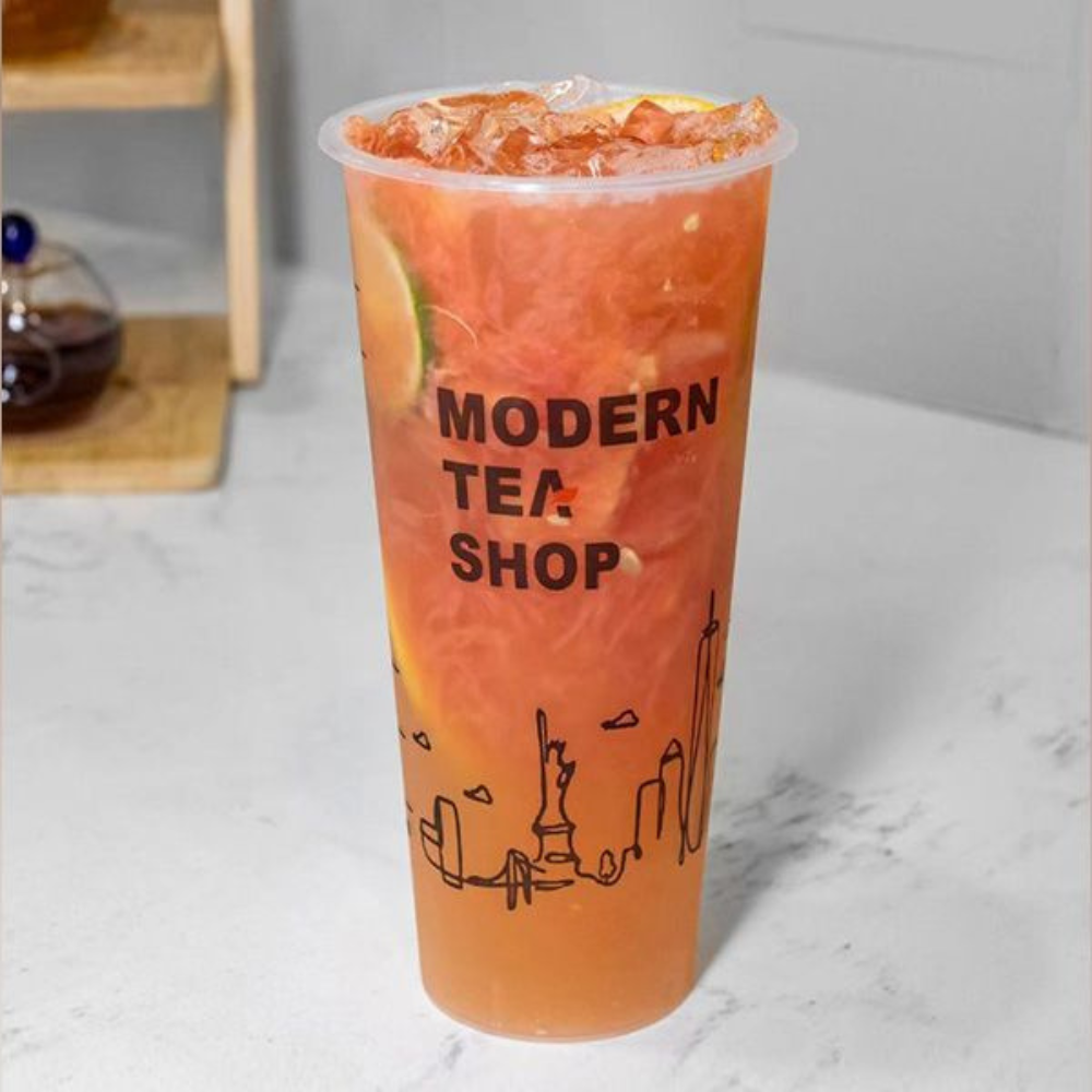 Iced grapefruit lime fruit tea at Modern Tea・Salad, Salad shop in New York