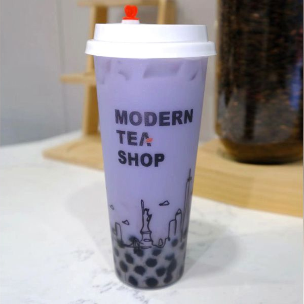 Purple taro bubble milk tea at Modern Tea・Salad, Salad shop in New York