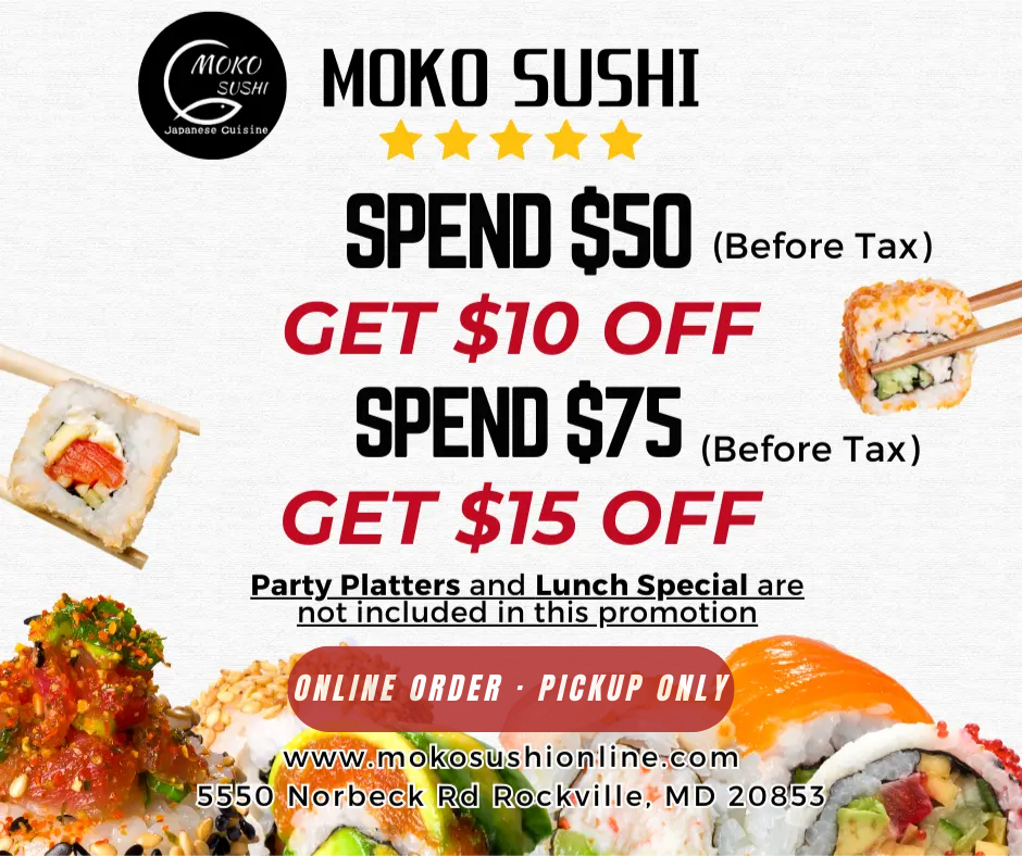 moko sushi-special offer