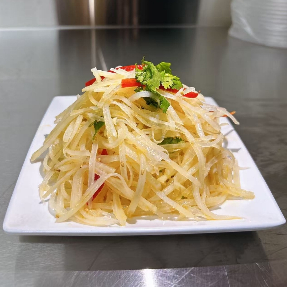 Shredded potato salad with cilantro at Mr.Noodle, an Chinese Restaurant in Corona