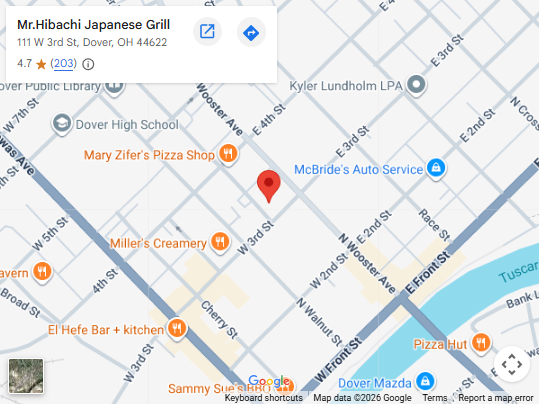 Location, 111 W 3rd St, Dover, OH 44622