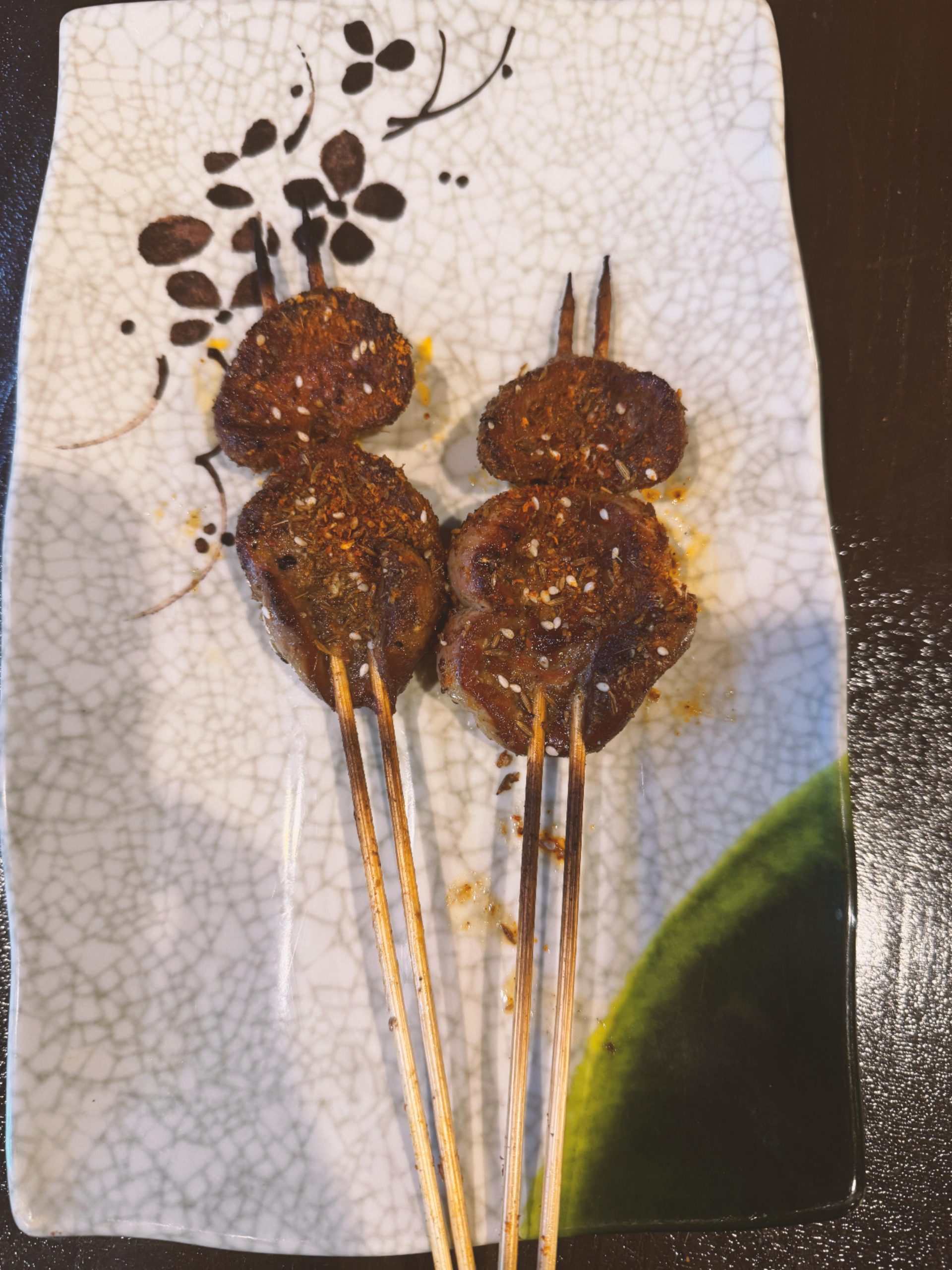 Grilled beef kidney at Mr. Wang Sports BBQ Barbecue Restaurant in Orlando