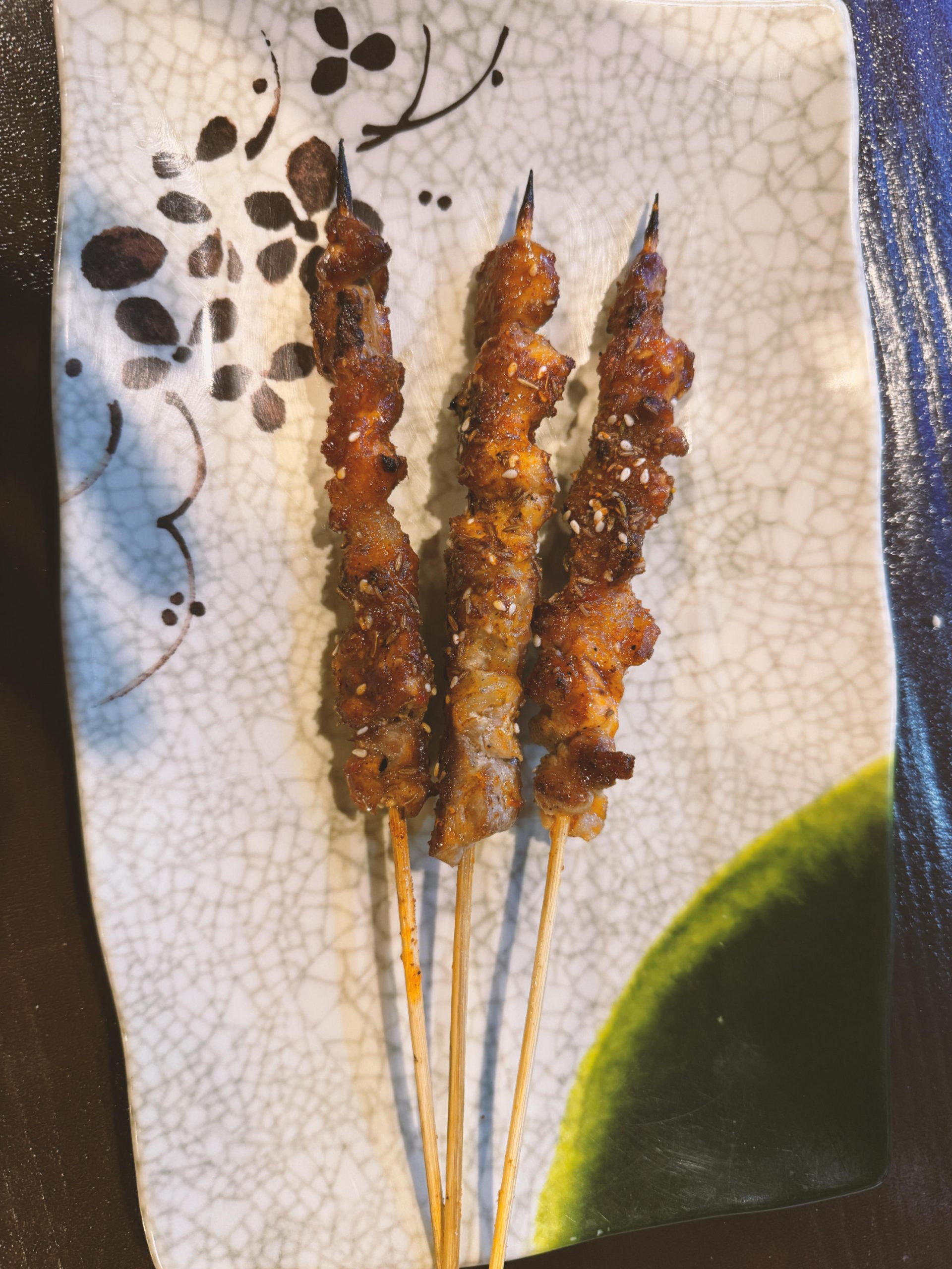Grilled lamb skewer at Mr. Wang Sports BBQ Barbecue Restaurant in Orlando