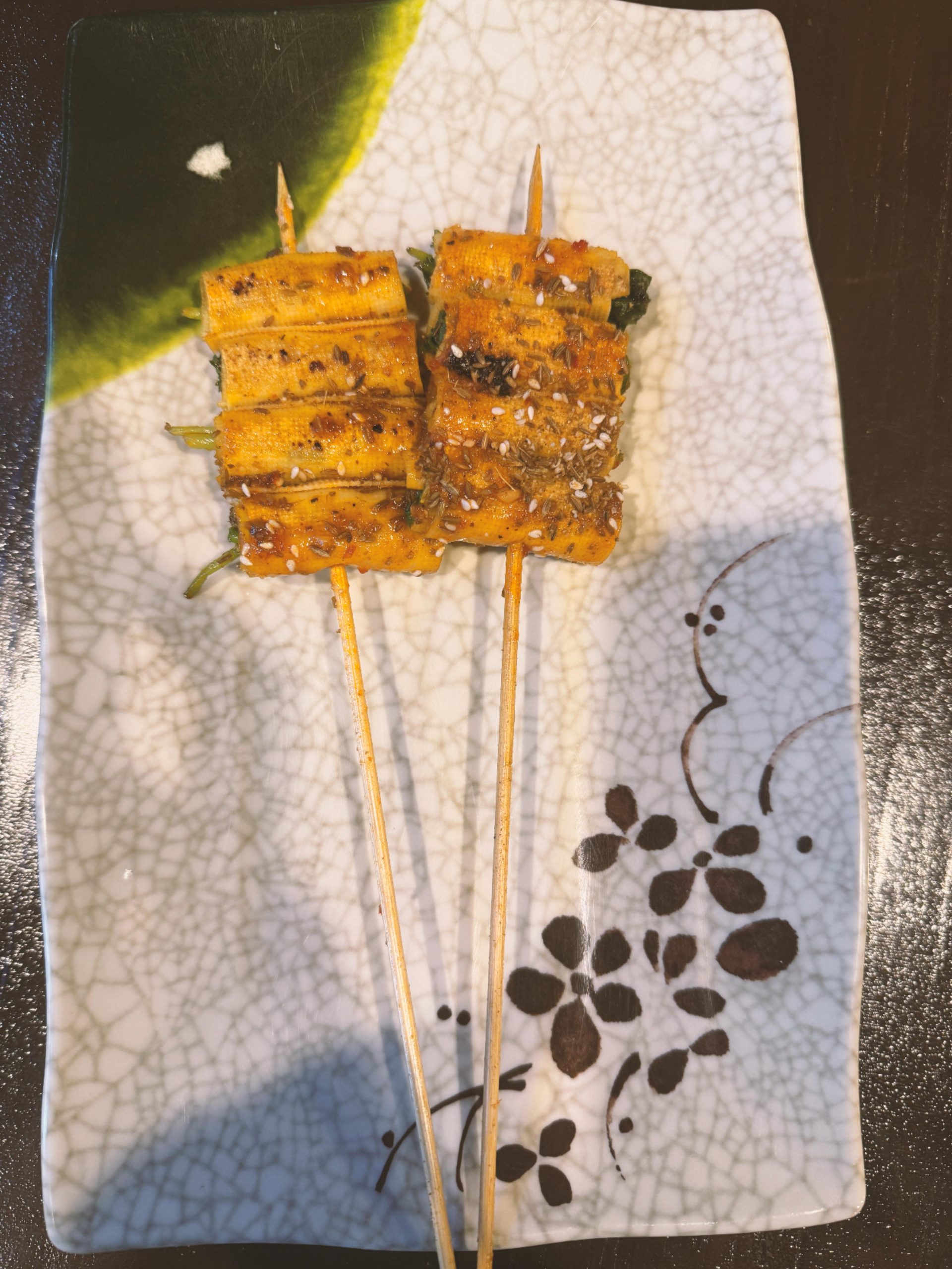 Tofu skin with cilantro at Mr. Wang Sports BBQ Barbecue Restaurant in Orlando