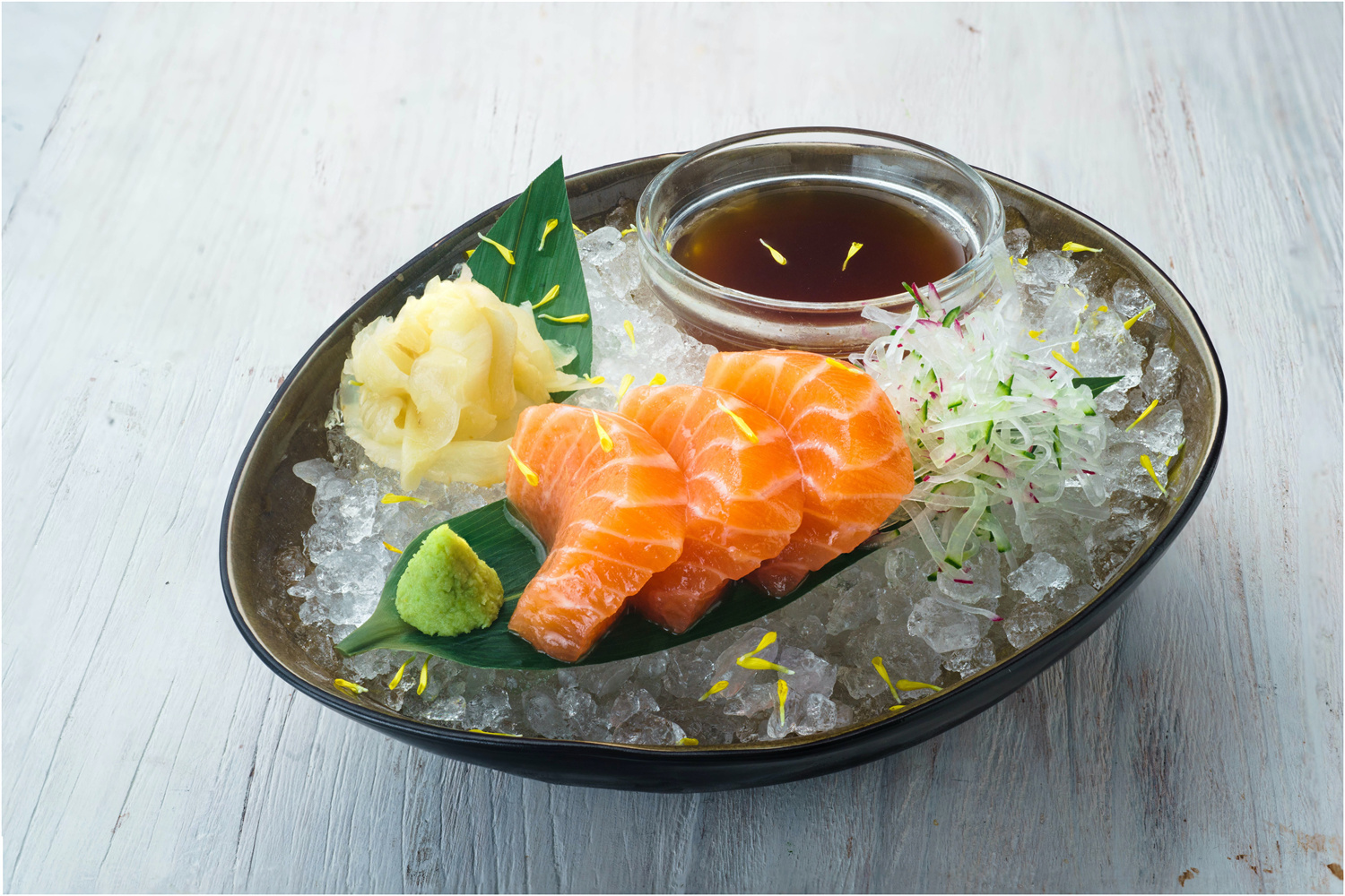Mt-Fuji-Restaurant-Japanese-Restaurant-salmon-slice-Maplewood Salmon slice from Mt. Fuji Restaurant, a Japanese restaurant in Maplewood