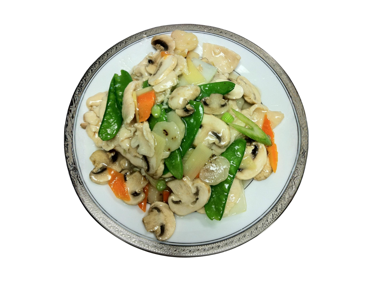 Chicken and mushroom stir fry at Chen's Kitchen, a Chinese Restaurant in McKinney