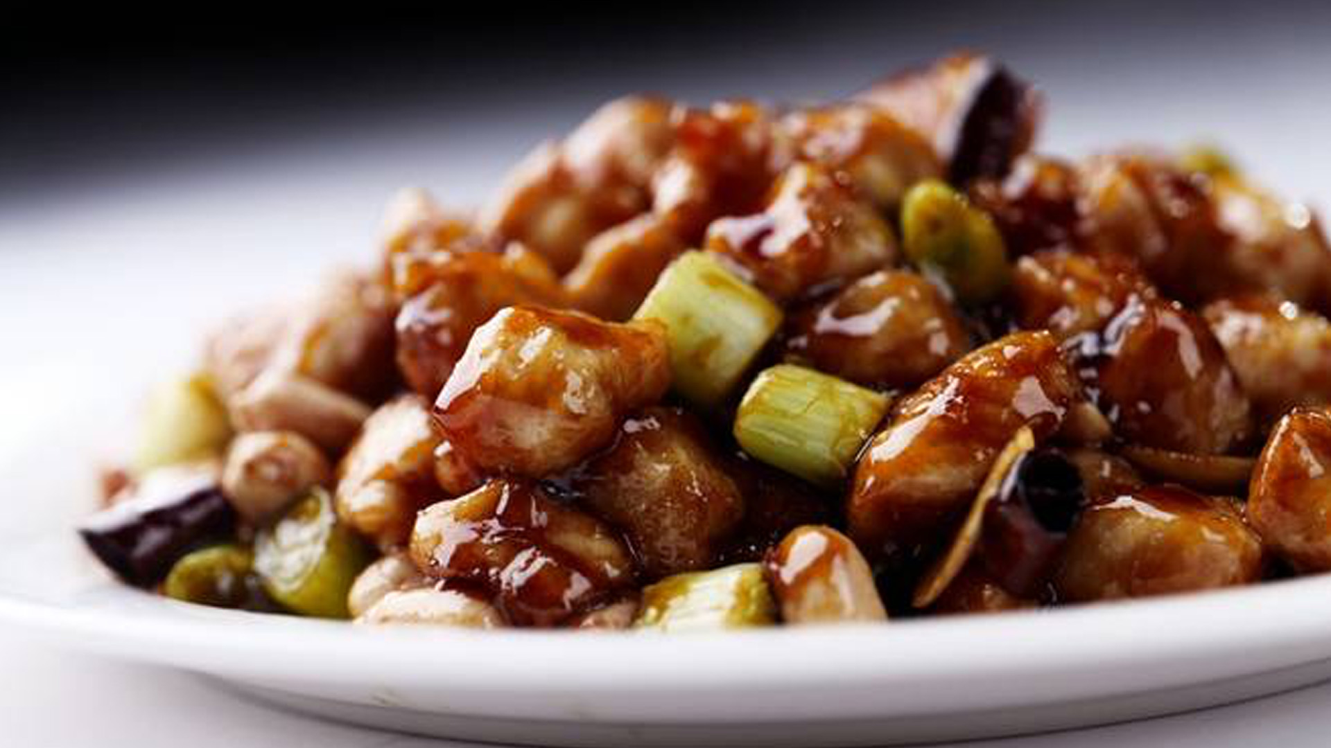 Kung Pao chicken with peanuts and vegetables