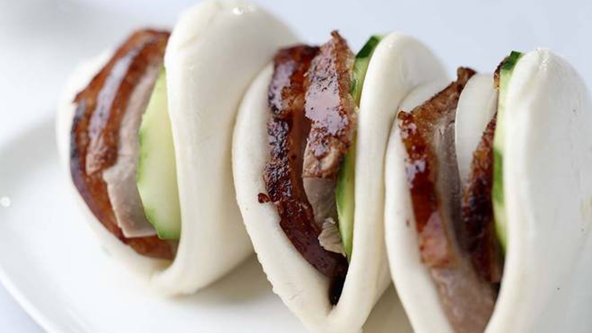 Roasted duck sliders with cucumber