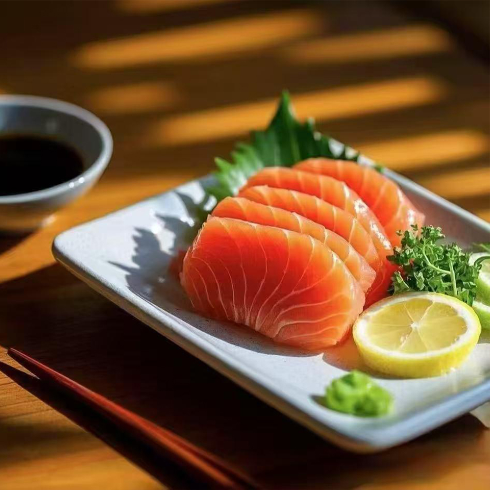 Sake sashimi at Nagoya Sushi Japanese Restaurant in Berkeley