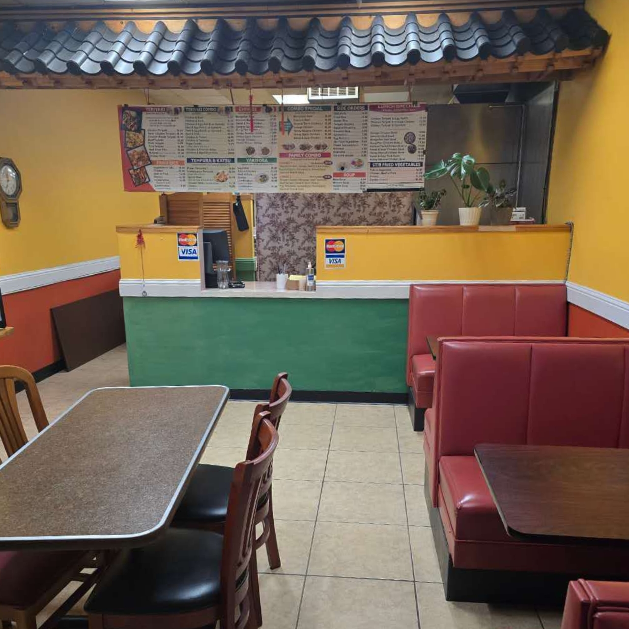 Cozy restaurant interior with counter and seating at Nagoya Teriyaki, a Japanese Restaurant in Gig Harbor