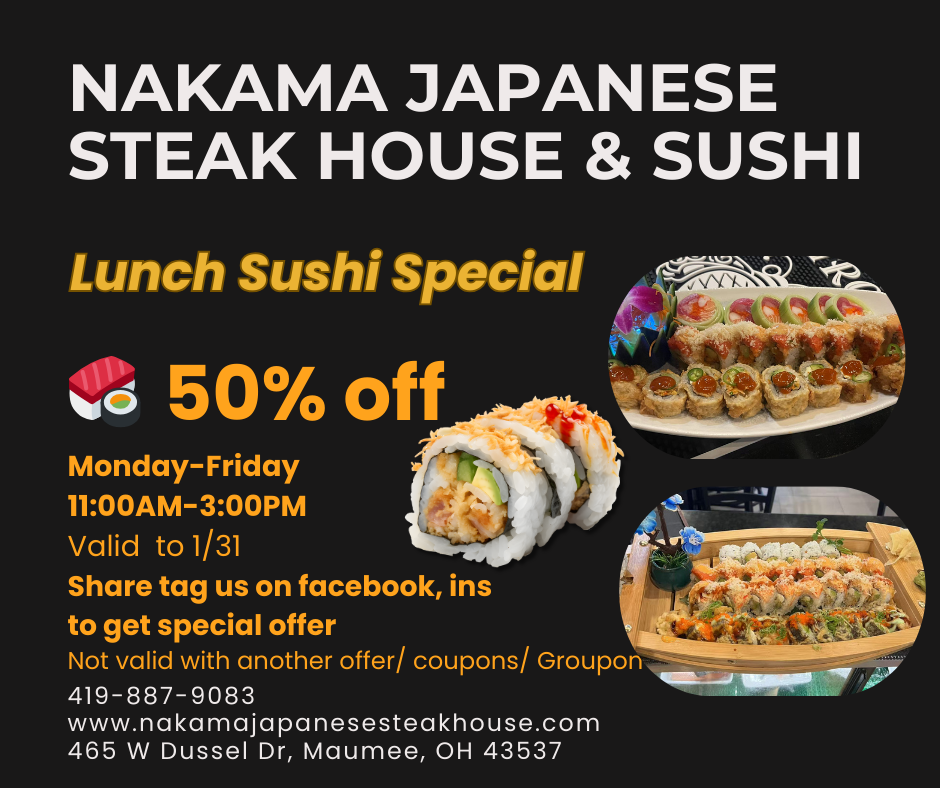 Nakama Japanese Steak House & Sushi Japanese restaurant Lunch-Sushi-Special