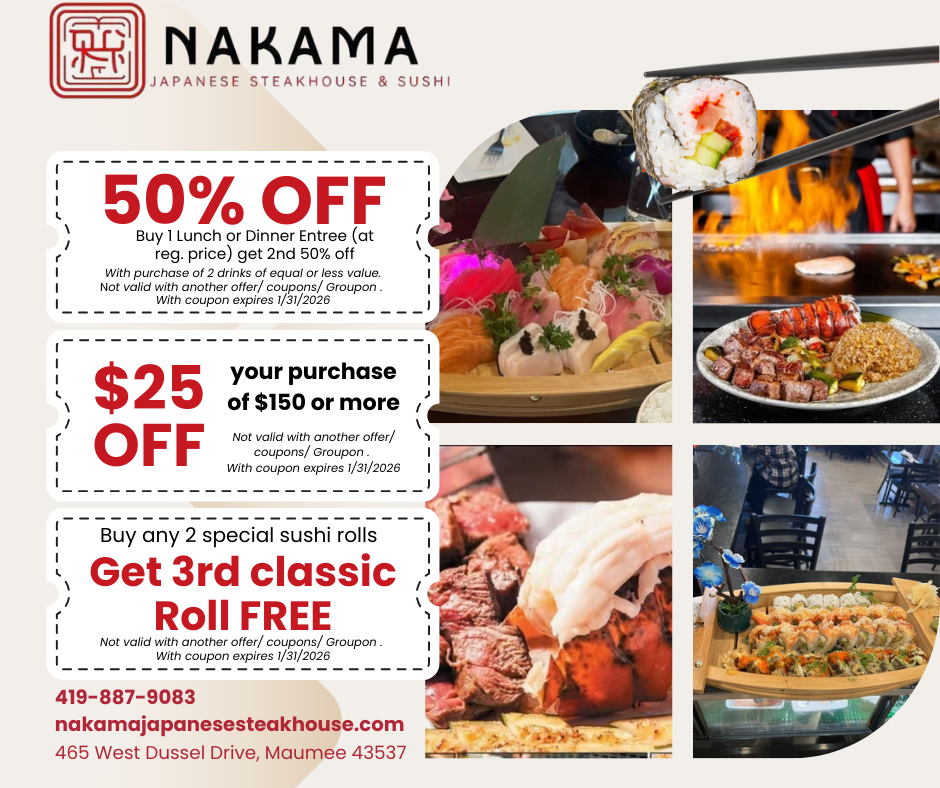 Nakama Japanese Steak House & Sushi Japanese restaurant Promotion
