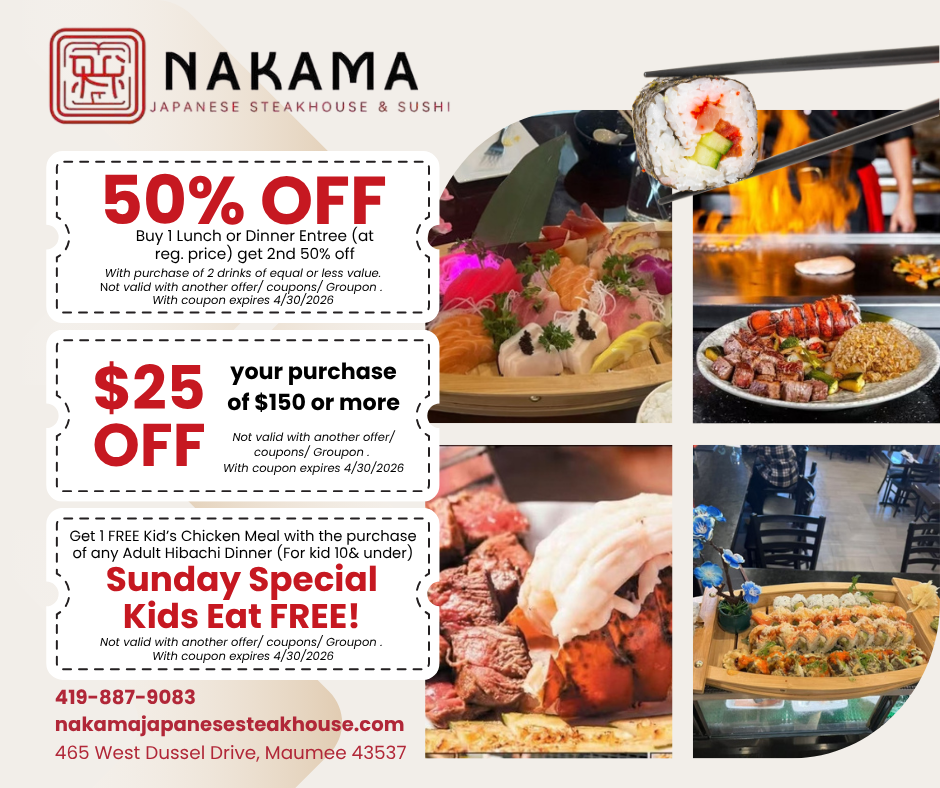 Nakama Japanese Steak House & Sushi Japanese restaurant Promotion