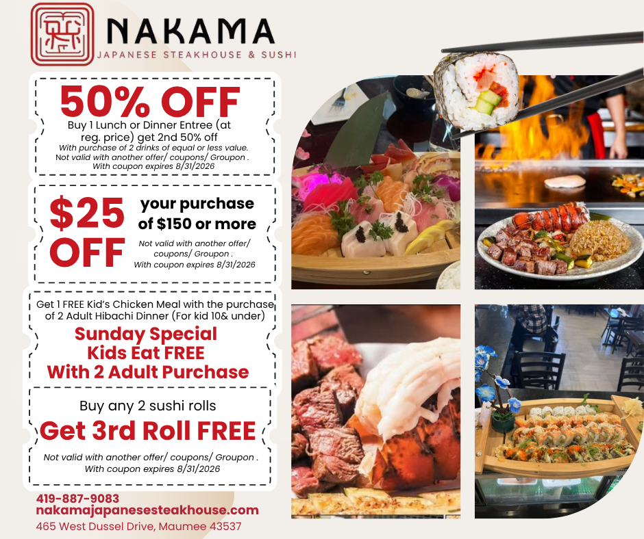 Nakama Japanese Steak House & Sushi Japanese restaurant Promotion