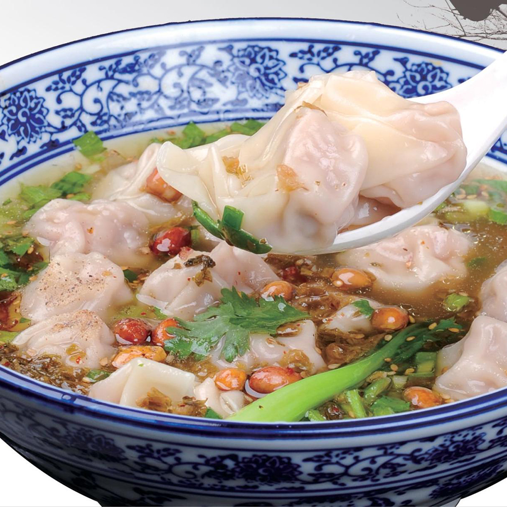 Pork - Shrimp Wontons at New Chicken，a Chinese Restaurant in Oxnard