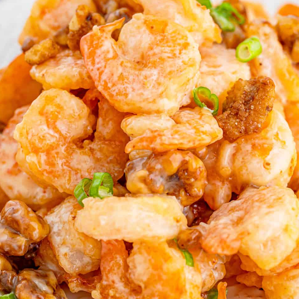 Walnut Shrimp at New Chicken，a Chinese Restaurant in Oxnard