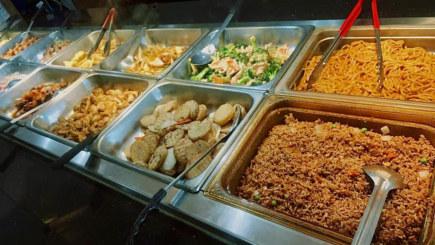 Assorted hot dishes and staples at New China Buffet Restaurant in Huntingdon
