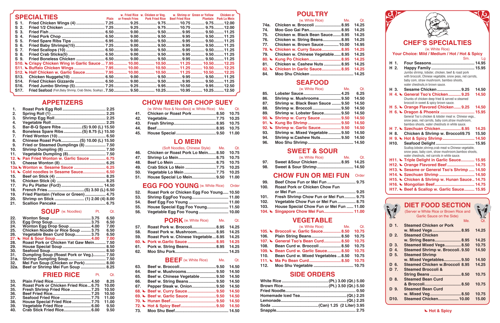 Restaurant menu 1