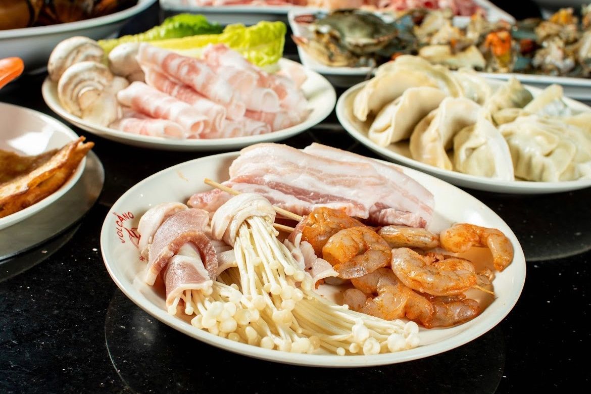 Hot Pot & BBQ Ingredient Assortment at Hi Pot, Hot Pot & Asian BBQ Restaurant in Pottstown