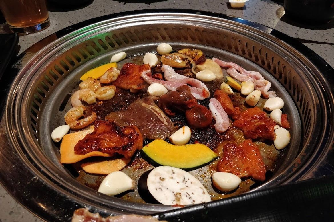 Mixed Korean BBQ Grill at Hi Pot, Hot Pot & Asian BBQ Restaurant in Pottstown