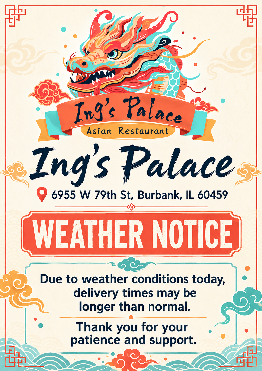 Restaurant Event Notice