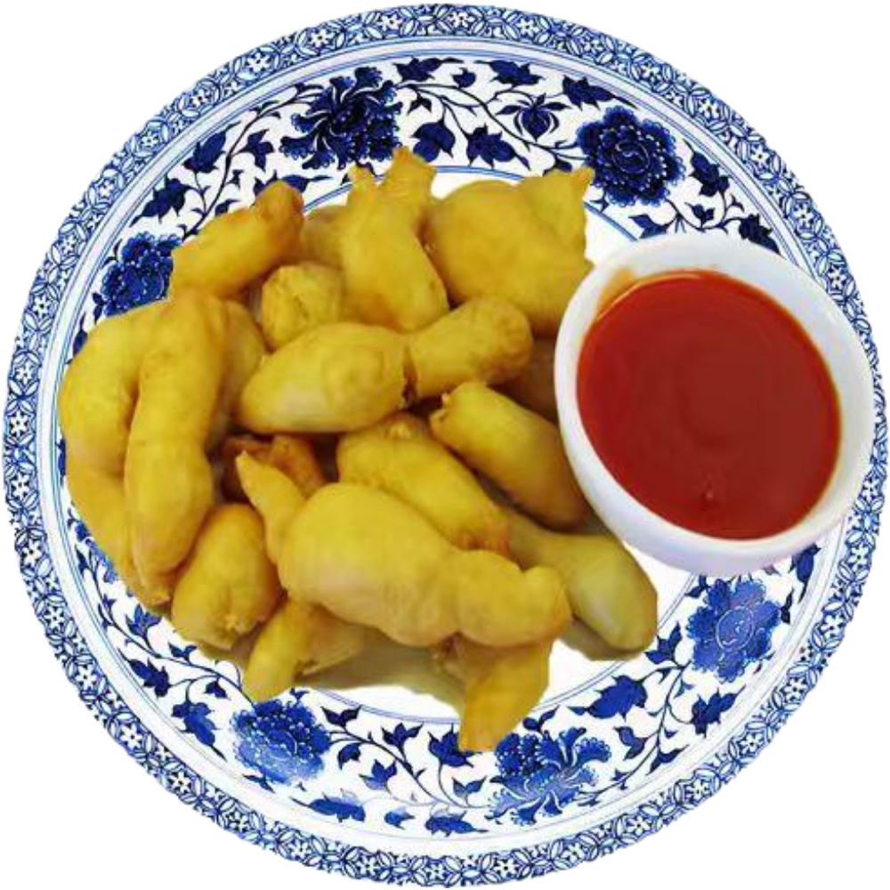 Golden fried pork with sweet and sour sauce at New Panda 2, a Chinese Restaurant in Gaston