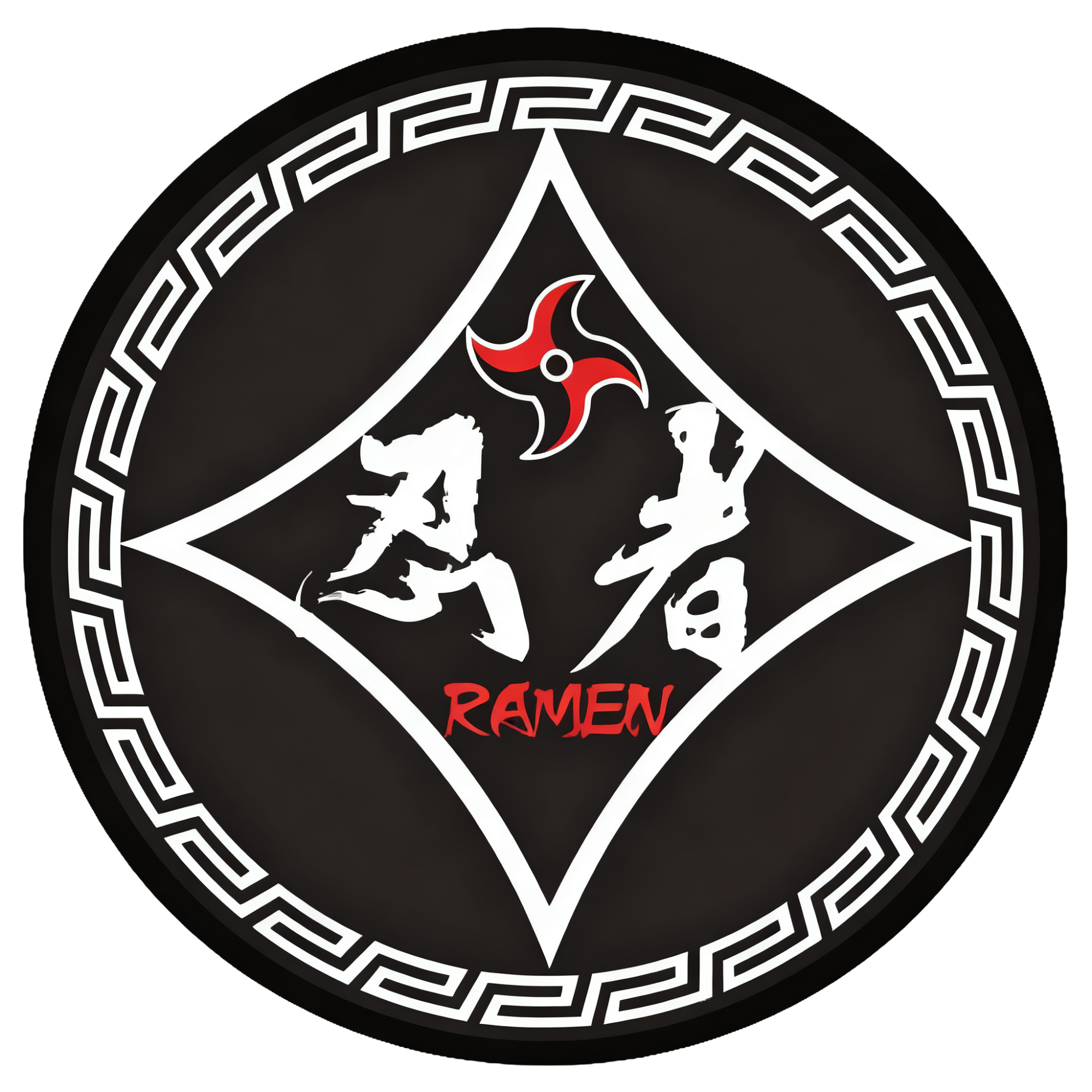 This is the Ninja Ramen restaurant logo, with the ninja and the shuriken.