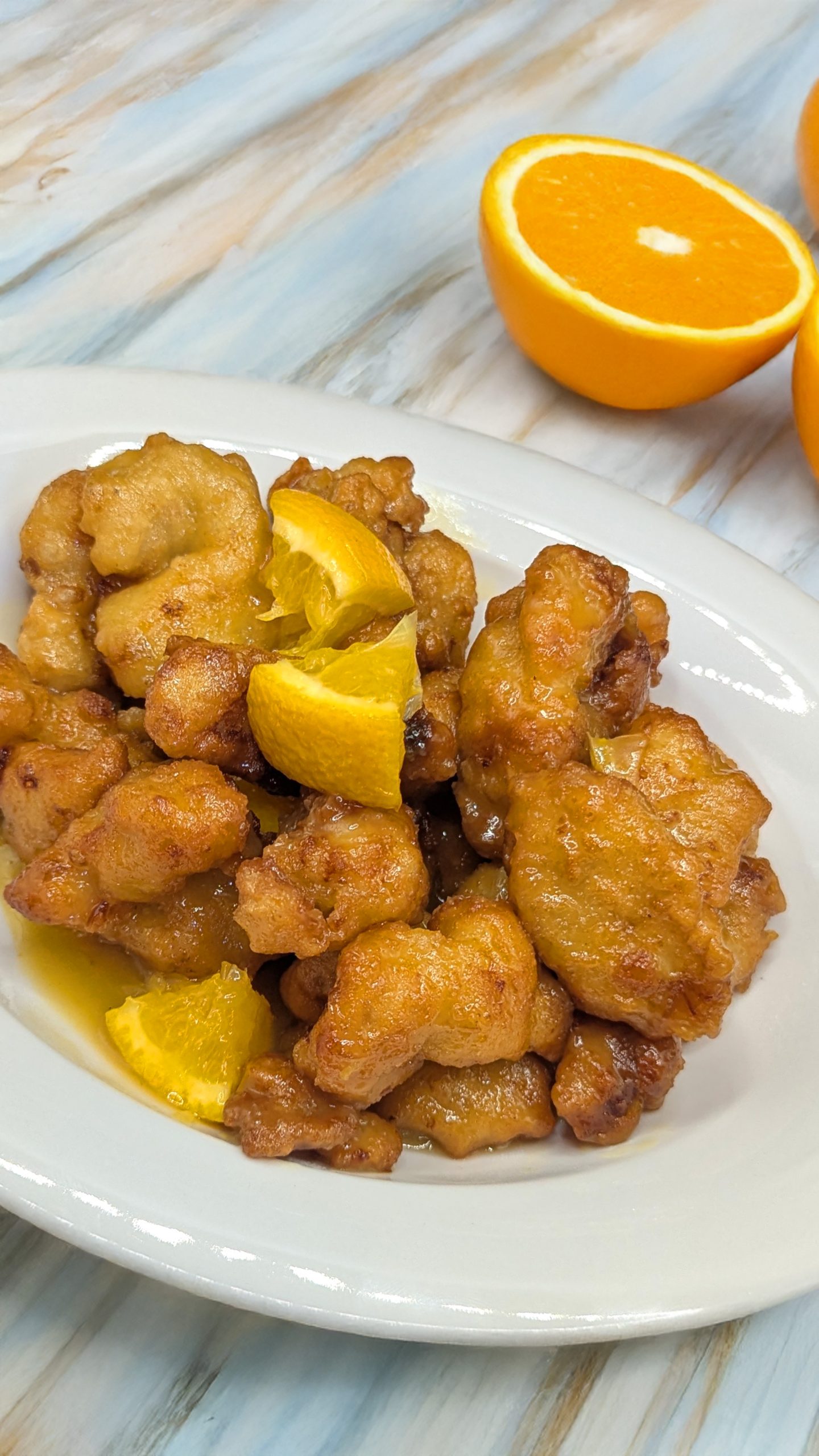 Orange Peel Chicken at No.5 House Chinese Restaurant in San Mateo
