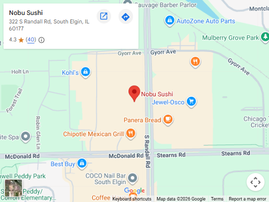 Location, 322 S Randall Rd, South Elgin, IL 60177