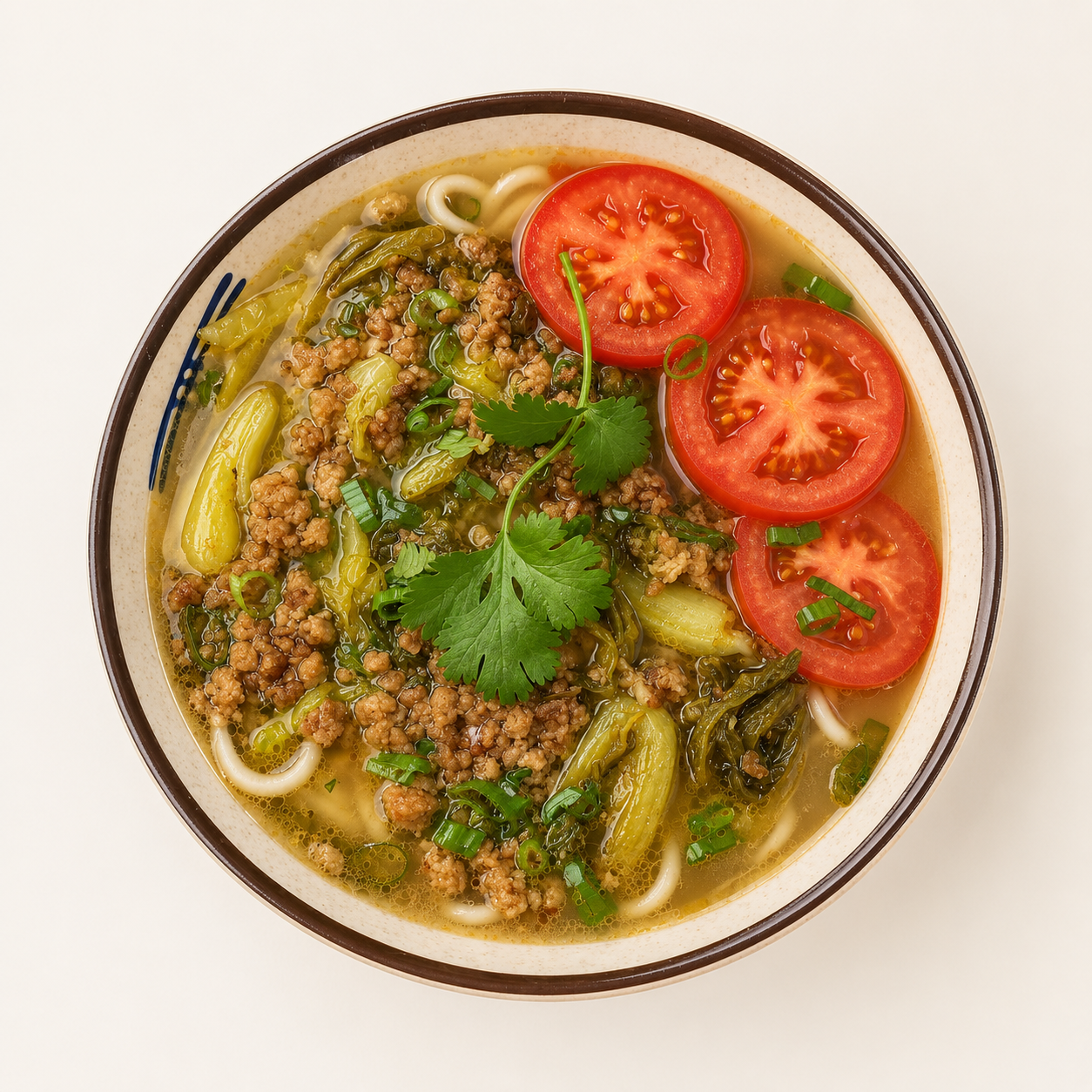 Pickled Mustard Green and Minced Pork Noodle Soup