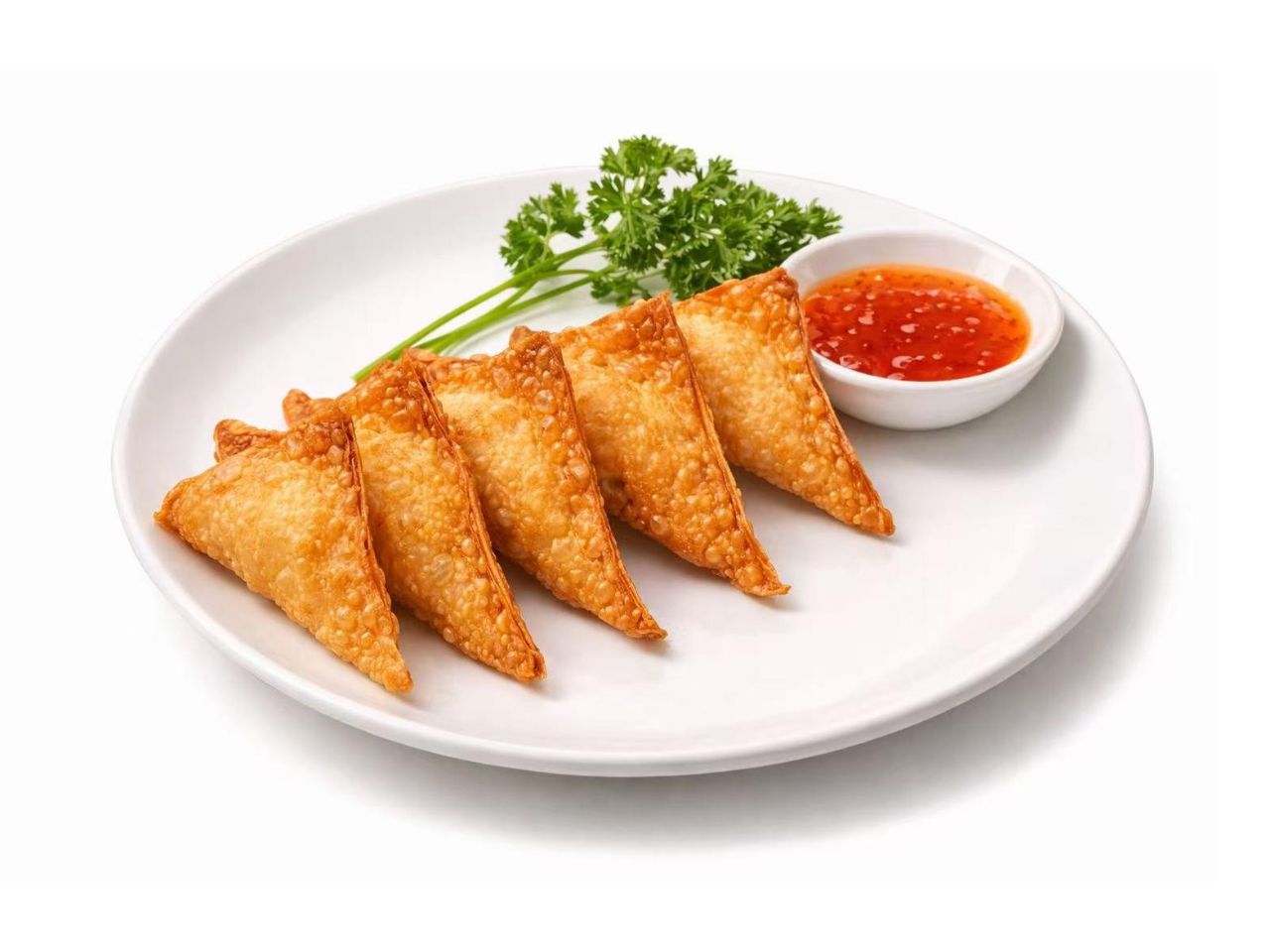 Crispy fried crab rangoons with sweet chili sauce at Nori Hibachi Sushi, a Japanese Restaurant in Mt. Juliet