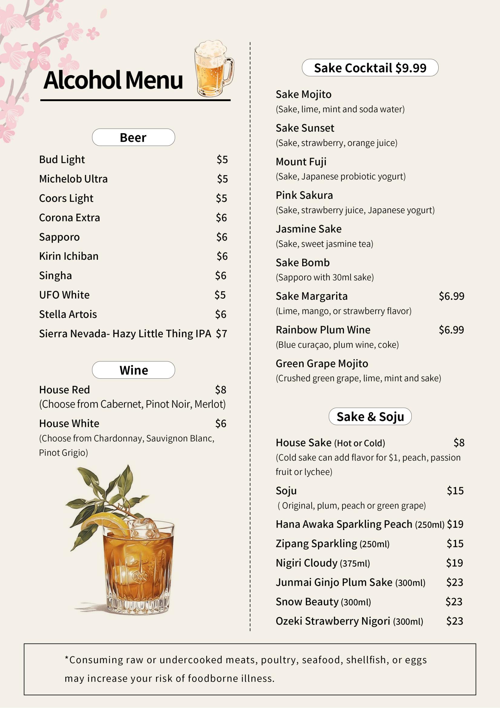 Noriya Japanese Cuisine Japanese Restaurant Menu Page 14