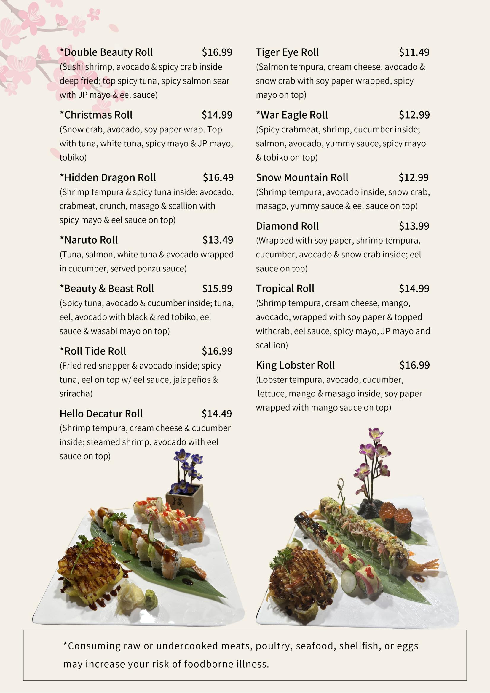 Noriya Japanese Cuisine Japanese Restaurant Menu Page 5