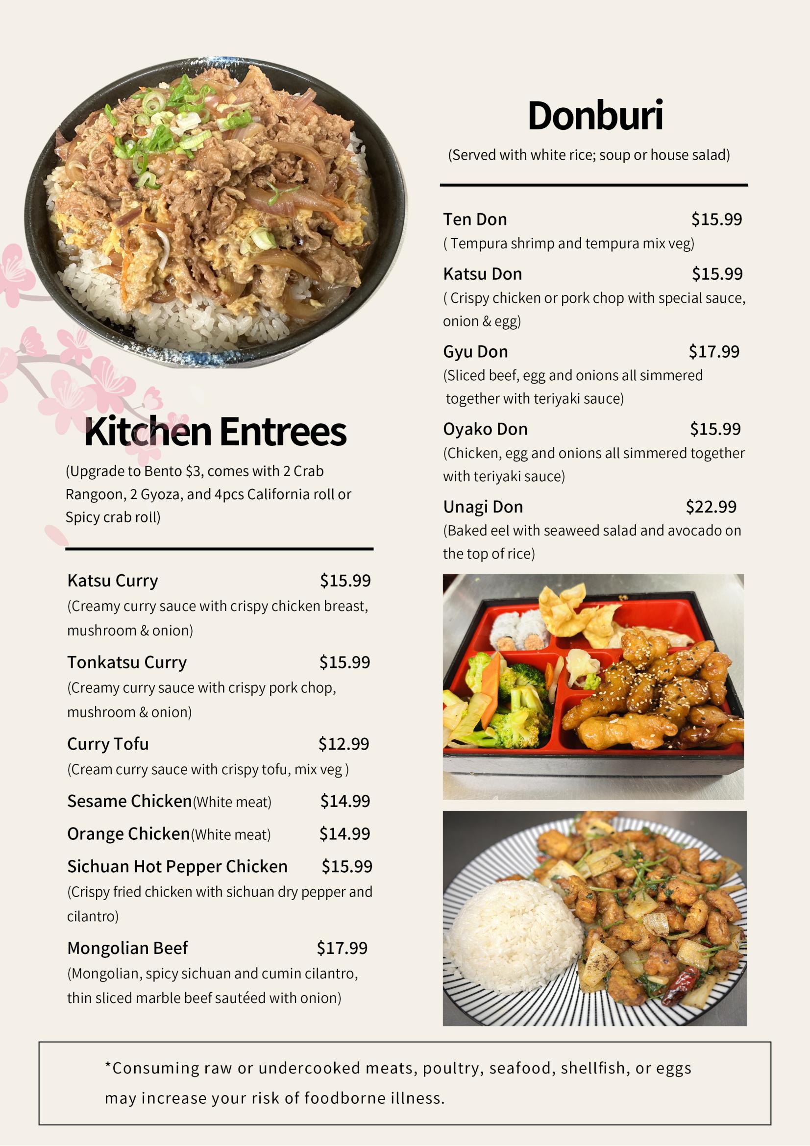 Noriya Japanese Cuisine Japanese Restaurant Menu Page 9