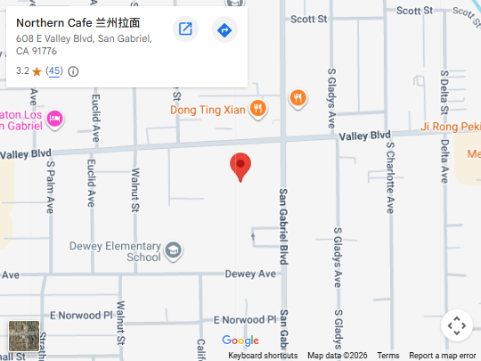 Location, 608 E Valley Blvd, San Gabriel, CA 91776